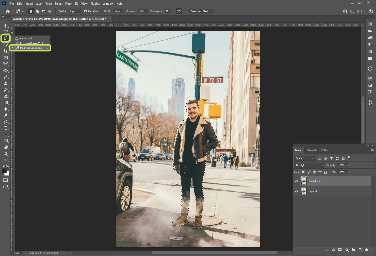 Как удалить объект в Adobe Photoshop