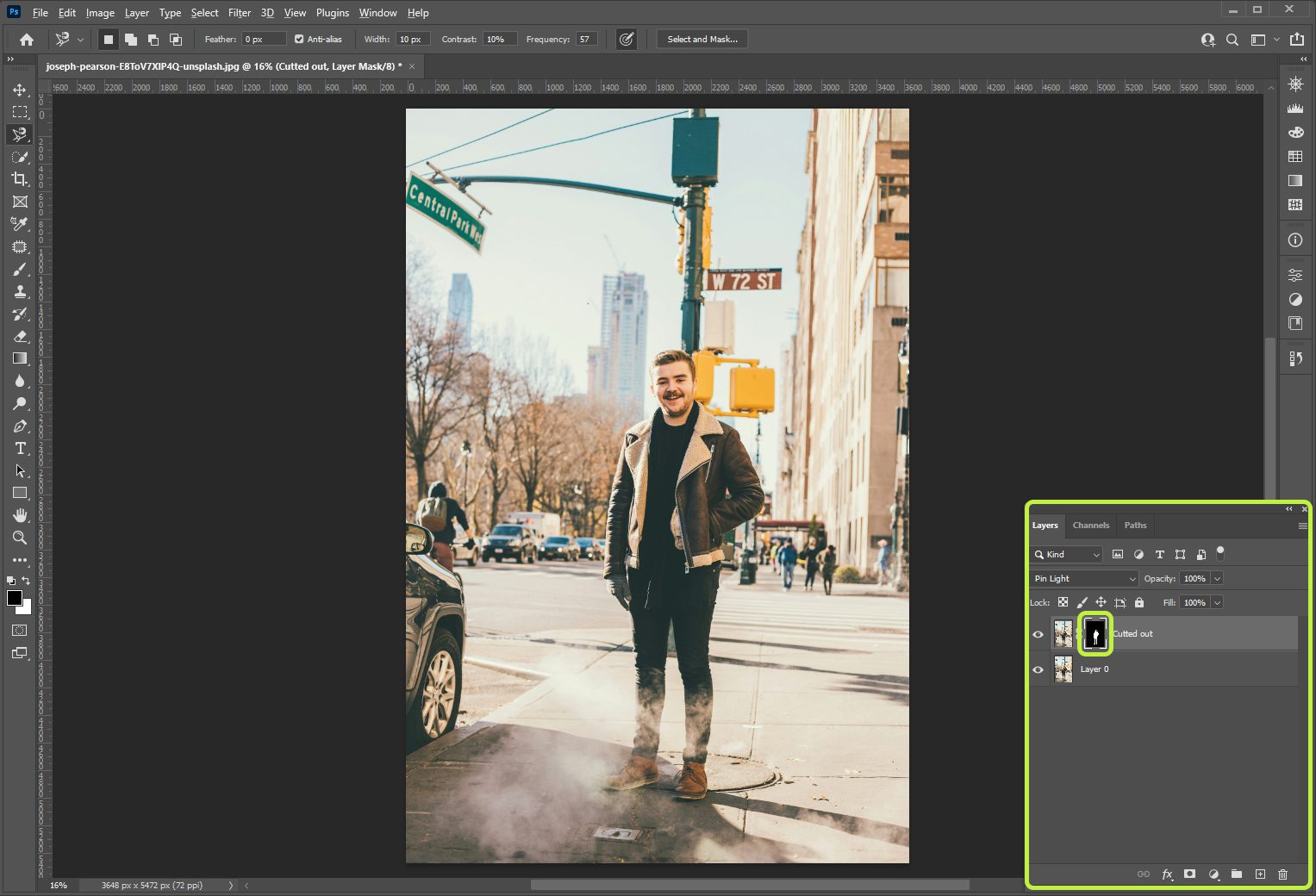 Как удалить объект в Adobe Photoshop