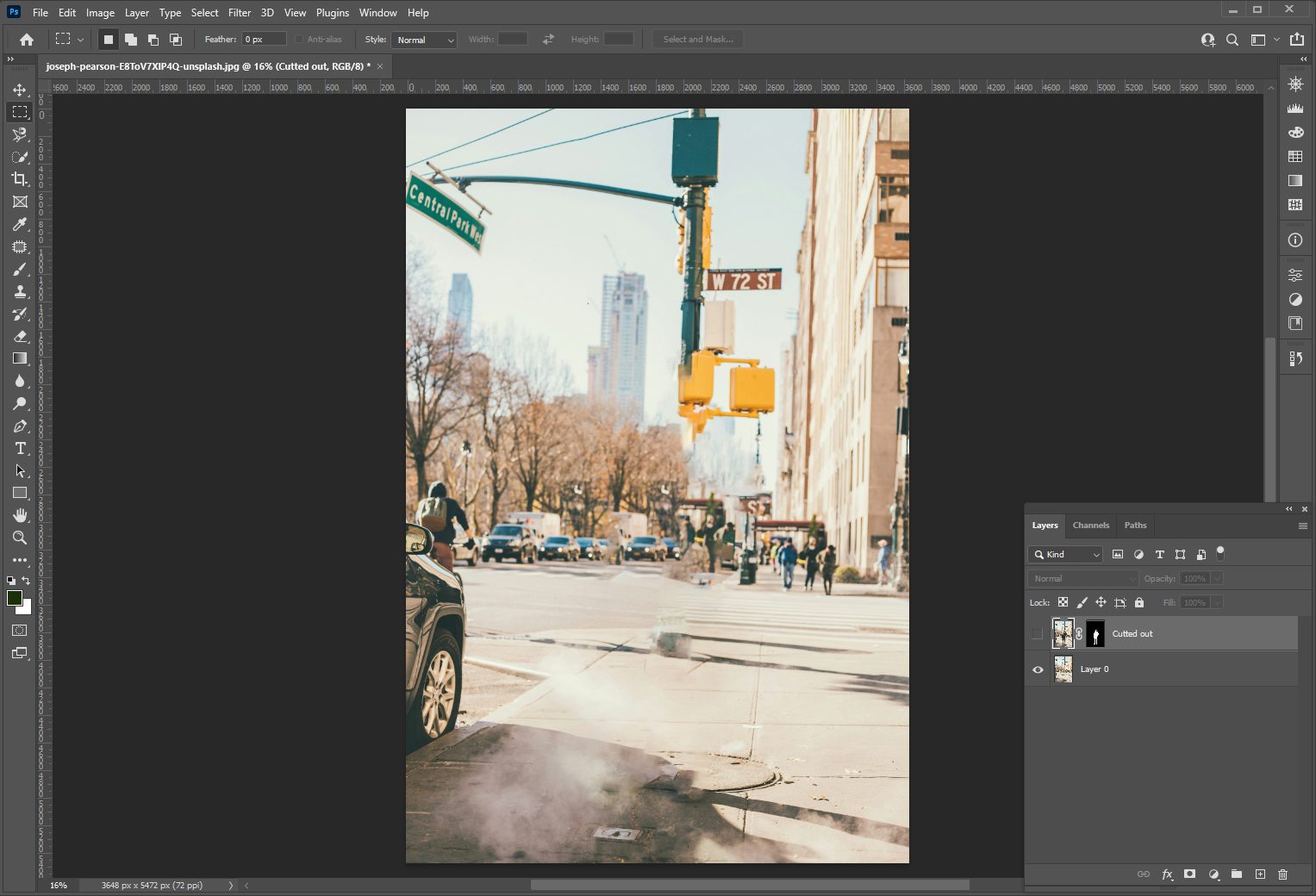 Как удалить объект в Adobe Photoshop