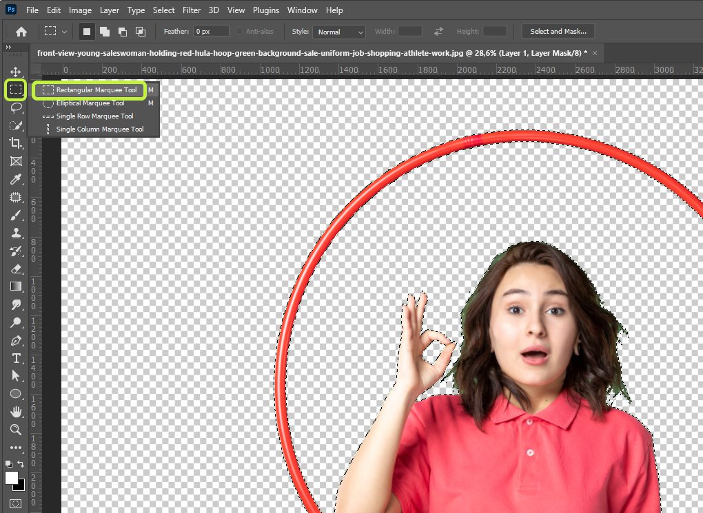 Как удалить зелёный фон в Adobe Photoshop