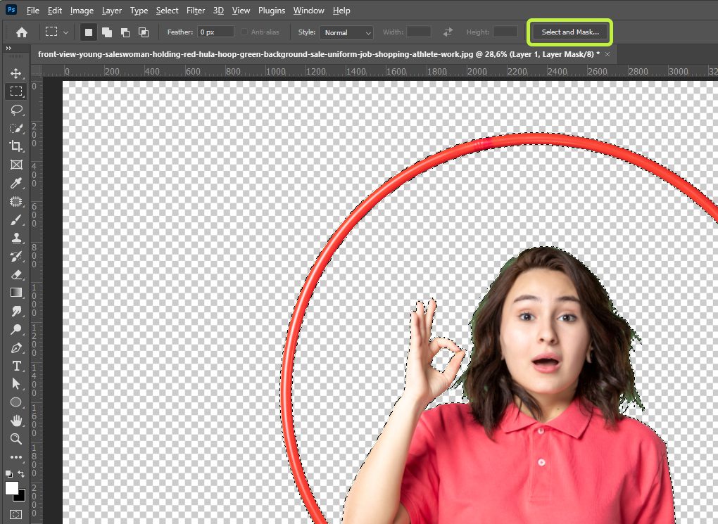 Как удалить зелёный фон в Adobe Photoshop