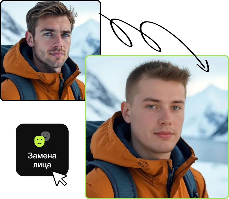 244 — 24AI – Вставка мужского лица